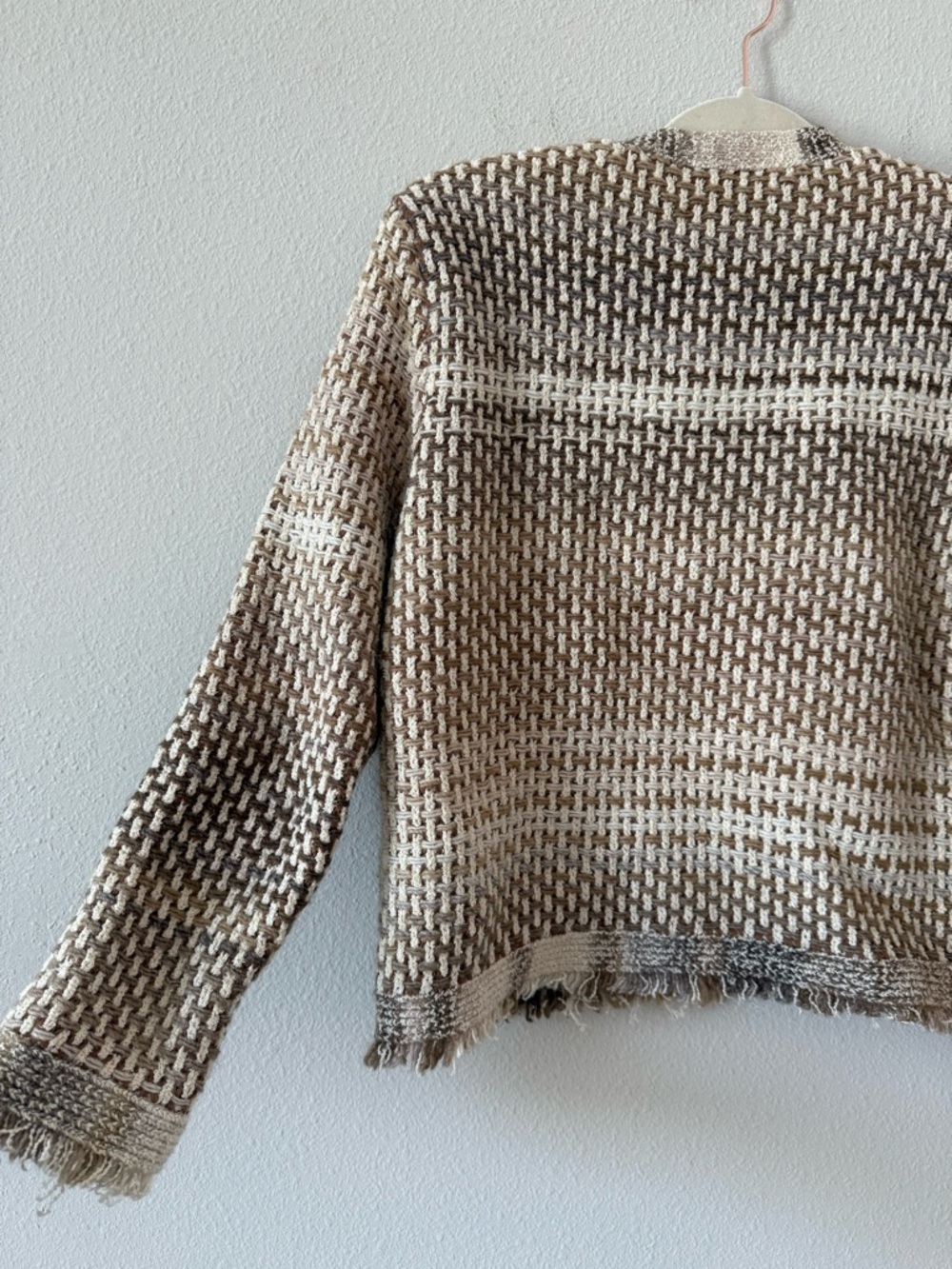 Veronica Beard Sariyah Knit Jacket Desert Khaki Multi Small - Picture 11 of 14